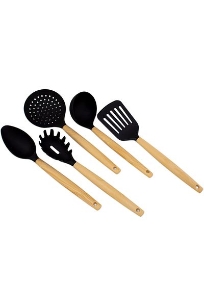 Generic CuisineArt HOME BRAND 5PCS Wooden Handle Nylon tools Set