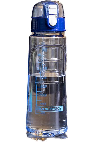 Generic Royalford 750ml Water Bottle - Reusable Water Bottle Wide Mouth with Hanging Clip | Printed Bottle