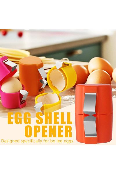 Generic Oasisgalore Egg Shell Opener Cracker Tool for Hard Boiled Eggs,Kitchen Gadget Set 2-Pc Yellow & Pin