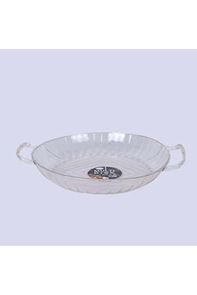 Generic Round Plastic Serving Plate with Handles 20 cm