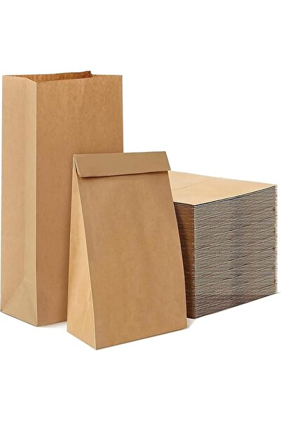Arabest 50-Piece Kraft Paper Packing Bags,Disposable Oil-Proof Food Take-Out ...