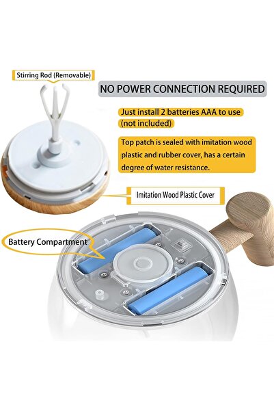 Generic Fox NSK Self-Stirring Electric Mixing Coffee Mug (Borosilicate Glass, 400ml)