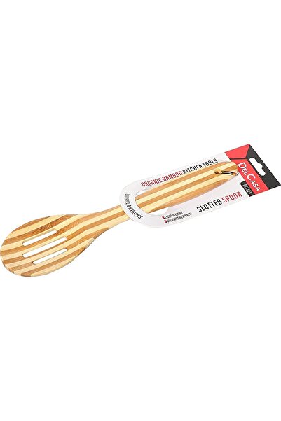 DELCASA Bamboo Slotted Spoon, Multi-Colour, Dc1329