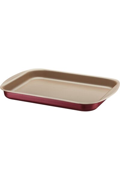 TRAMONTINA Brazil Flat Roasting Pan, Red, 34 cm, Non-stick