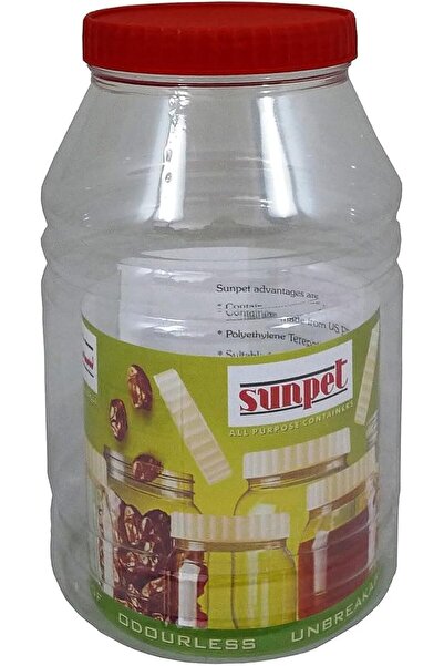 SunPet حاوية طعام بلاستيكية دائرية، 4 لتر