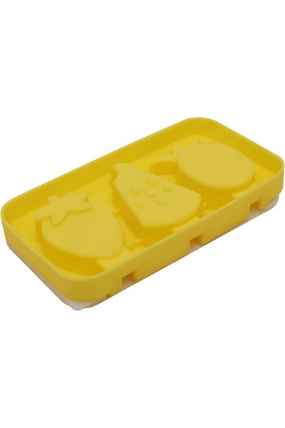 mastergold Silicone Ice Mould Yellow Color for Making Ice Cubes Flexible Durable and Easy to Use for Home or Pa