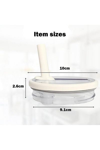 Generic ALMEKAQUZ Straw Cover Single-Drink Straw, Tumbler Flip Straw Lid Replacement Compatible with Stanle