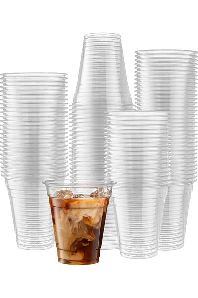 Generic ELEGANT DISPOSABLES [50 Count] 12 Ounce Crystal Clear PET Cups for Iced Coffee, Cold Drinks, Slush,