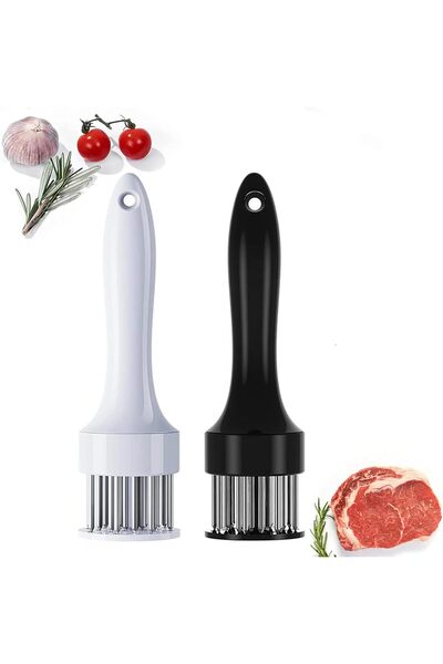 Generic Meat Tenderizer Needles Set (2 pcs) Stainless Steel Steak Tenderizer for Chicken, Beef, Fish (21 Bla