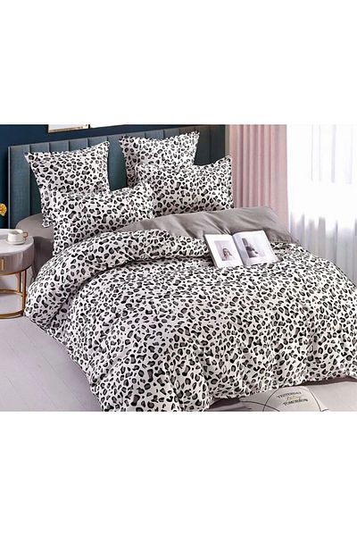 JOJO Elegant 6-Piece Linen Set with Fine Cotton Elastic, Bed Sheet 180x200cm, 2-Person Bed