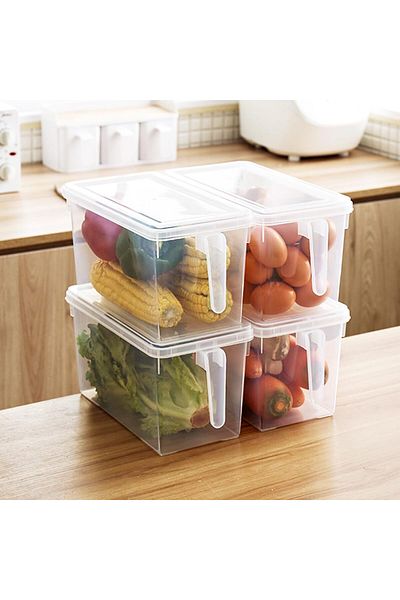 Generic ECVV 5L Large Fridge Organizer Food Storage Containers Stackable Refrigerator Organizer Bins with L