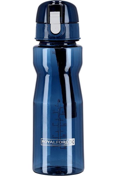 Generic Royalford Water Bottle With Volume Marker Portable Design With Straw & Loop Handle Bpa Free Eco Fri