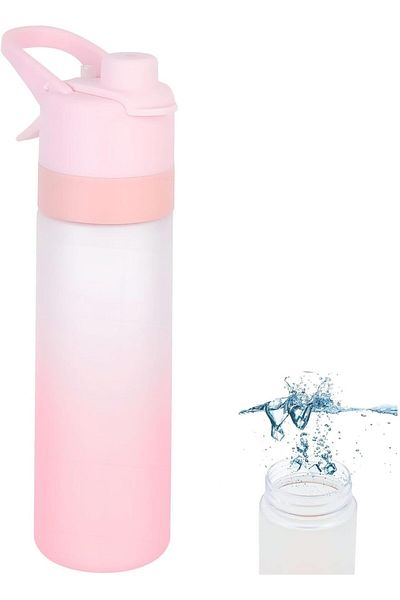 Generic Bolivia's Spray Water Bottle Kids, 650ml Leakproof Bpa Free Misting Water Bottle, Sport Water Bottl