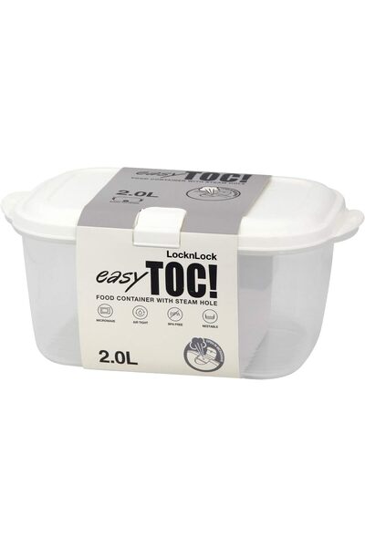 locknlock حاوية تخزين الطعام إيزي تاك، بلاستيك، 2 لتر، بيج