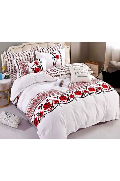 JOJO Elegant 6-Piece Linen Set with Fine Cotton Elastic, Bed Sheet 180x200cm, 2-Person Bed