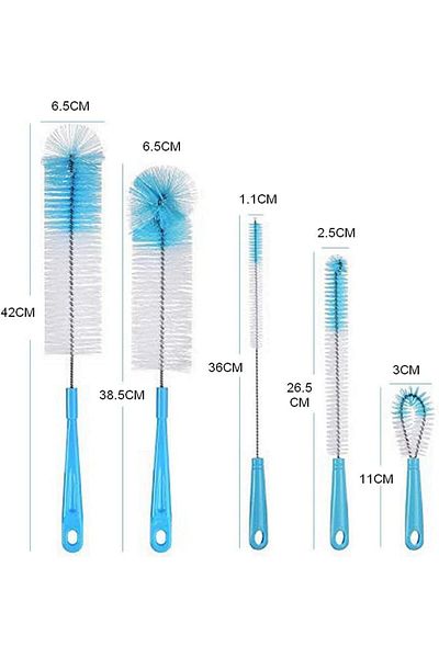 Generic HOOKOR 5Pcs Long Handle Cleaning Brush Sets - Long Handle Water Bottle and Straw Cleaning Brush Set
