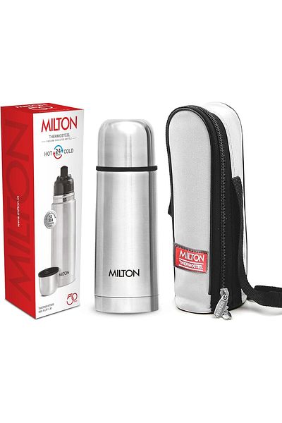 Generic Milton Thermosteel Flip Lid Double Walled Vacuum Insulated Thermos Hours Hot and Cold Water Bottle