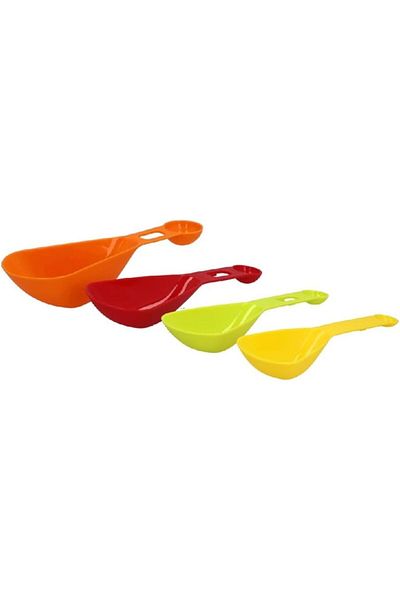 Generic Core Kitchen 4-Piece Anti-Microbial Dual Ended Snapping Measuring Spoon Set Multicolor (Multicolour