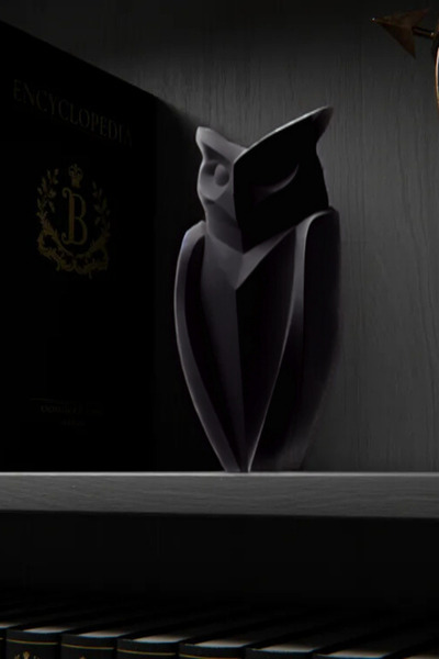 3DOria Baykuş Asil Biblo, Art, Baykuş Şeklinde Tasarım Heykel & Biblo