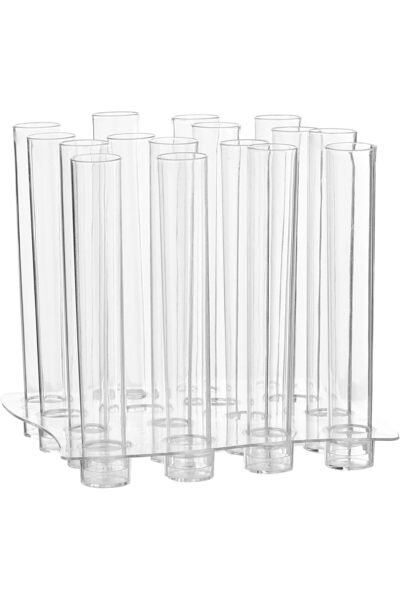 Hotpack أنابيب عصير بلاستيكية شفافة مع صينية