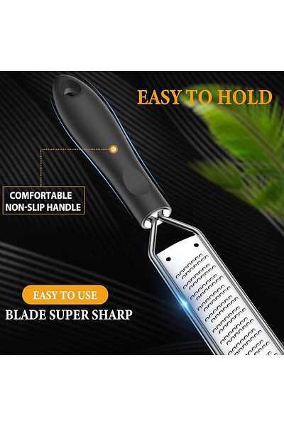 Generic Bluejw Lemon Zester & Cheese Grater Stainless Sharp, Kitchen Tool for Ginger, Garlic, Nutmeg, Choco