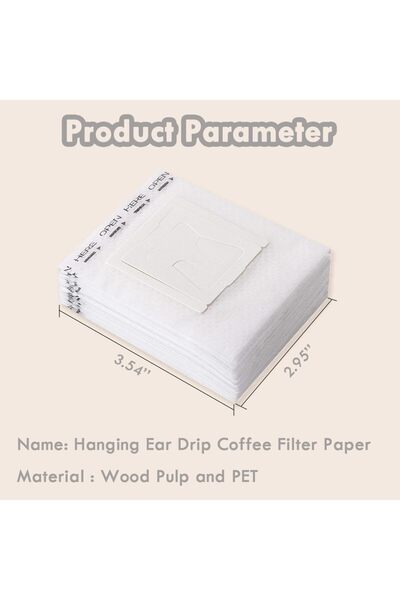 Goodern 200 Disposable Hang‑Ear Paper Coffee Filters, Drip Pour‑Over, Fits Wide Range of Cups