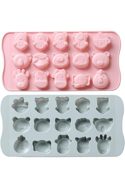Generic NESLIN Silicone Candy Molds, Cute Chocolate Fondant Mold Ice Cube Mold Nonstick Baking Mold for Cak