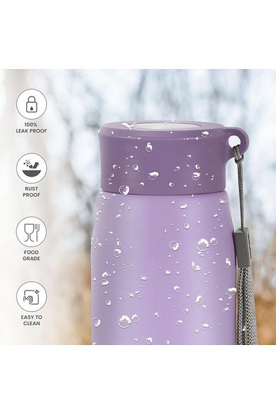 Generic MILTON Handy 650 Stainless Steel Water Bottle, 690 ml, Purple | Single walled | Leak Proof | Easy G