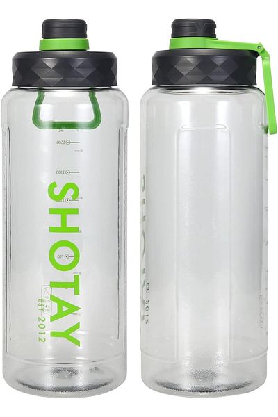 Generic SHOTAY 1.5L Sports Water Bottles Half Gallon Motivational with Time Marker Removable Straw, BPA Fre