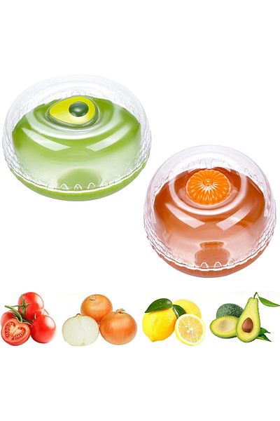 Generic ELECDON Fruit and Vegetable Storage Containers with Lids, Reusable Plastic Crisper Box for Refriger
