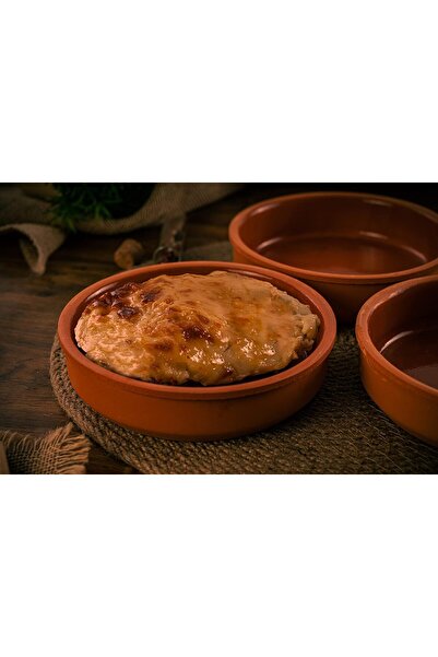 Generic Luksyol Handmade Glazed Terracotta Cooking Pan Set, 3-Piece