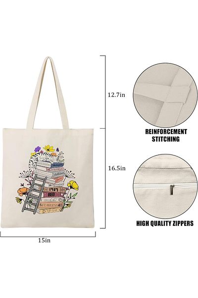 Generic Taylor Tote Bag with Zipper Inner Pocket Singer Album Inspired Fans Gifts Music Lovers Reusable Can