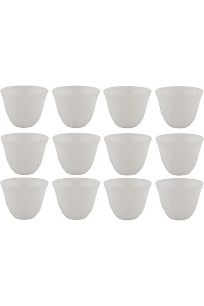 Generic Al Saif Java 12-Piece Coffee Cups Set, White, Size M, Ceramic