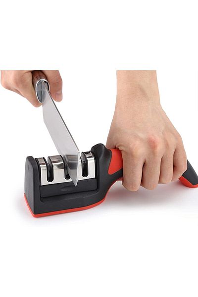 Generic ECVV 3 in 1 Knife Sharpener with 3 Stages, Handheld Knife Sharpener Helps Repair, Restore, Polish B