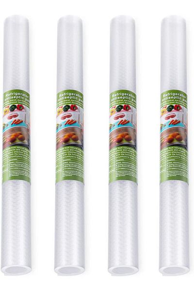 Generic HAUSPROFI 4 Rolls Drawer Liners Fridge Liners Non-Slip Shelf Liners 40x150cm Refrigerator Mats Anti