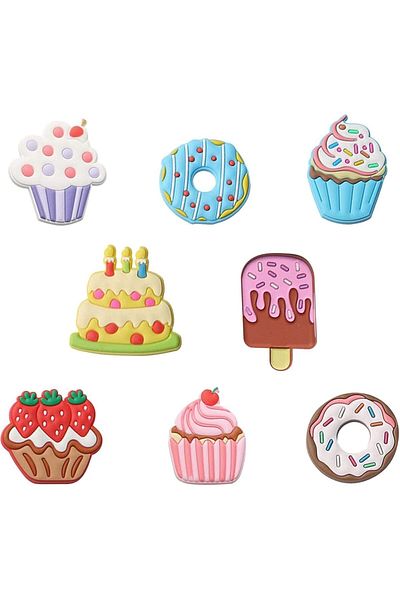 Generic 3D Silicone Refrigerator Magnets for Kids, 8 Pieces, Whiteboard, Home, Classroom
