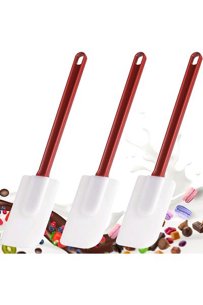 Generic Rubber Spatulas Silicone, Baking Tools Spatula Silicone Set of 3 for Kitchen