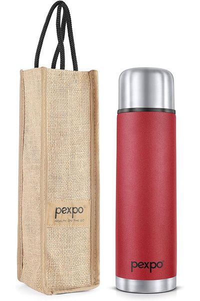 Generic Pexpo Flamingo Hot & Cold Stainless Steel Water Bottle - 500 ml CRIMSON RED