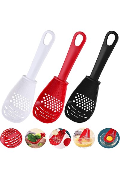 Arabest 3-Piece Multifunctional Kitchen Spoon, Skimmer Scoop and Food Straine...