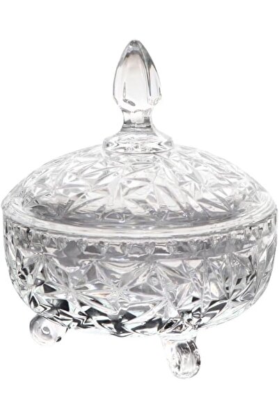 Generic مجموعة مرطبانات حلوى زجاجية كريستالية عتيقة من جولدن مون لشهر رمضان -...