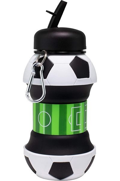 Generic Water Bottle, Silicone Collapsible Basketball Water Bottle with Keyring for Kids Toddler, Foldable