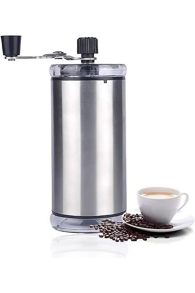 Generic Tazweeq Portable Manual Coffee Bean Grinder, Stainless Steel Burr Coffee Grinder, Drip Coffee, Espr