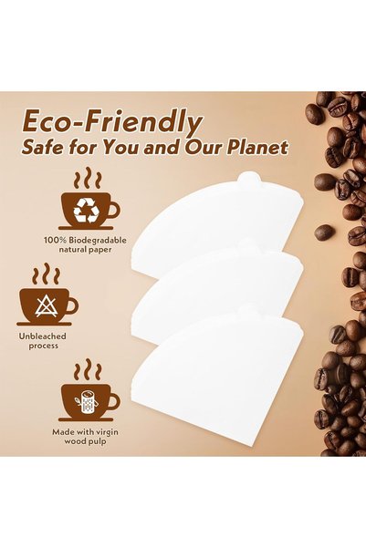 Arabest Bentifar V60 Coffee Filters Paper,100 Unbleached Disposable Filters f...