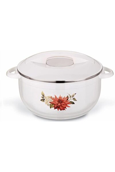 ASIAN Nova Insulated Stainless Steel Casserole Pot, 1600ml, White