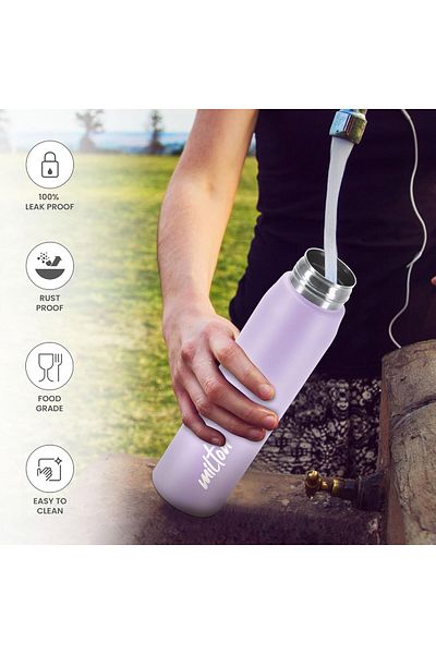 Generic MILTON 780ml Stainless Steel Water Bottle, Single-Walled, BPA-Free, Leak-Proof, Rust-Free, Easy-Gri