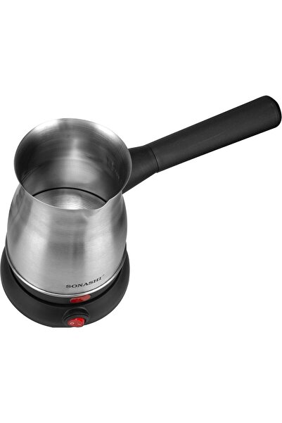 sonashi Turkish Coffee Maker 800 ml - 360° Cordless Base, Removable Handle, Auto Shut-Off (STCM-497