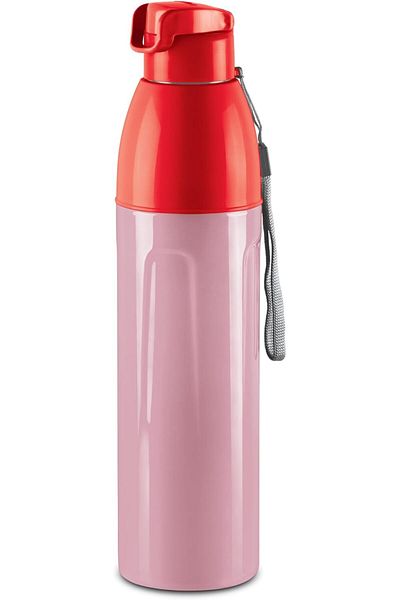 Generic MILTON Kool Convex 1100 Insulated Inner Pet Water Bottle, 900 ml, Light Red | Easy To Carry | Leak