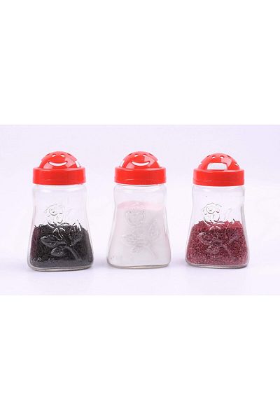 Generic Home Concept Glass Salt & Pepper Canister 3 Piece Set 370 Ml