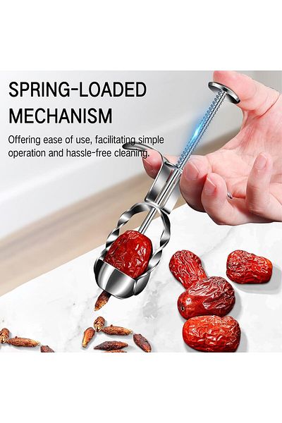 Generic Fruit Core Remover, Stainless Steel Kitchen Gadget Tool, Red Date Corer, Cherry Pitters, Jujube Haw