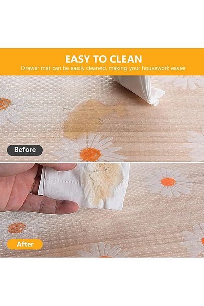 Generic Excefore Shelf Liner Drawer Liner for Kitchen, Non-Adhesive Waterproof Transparent EVA Refrigerator